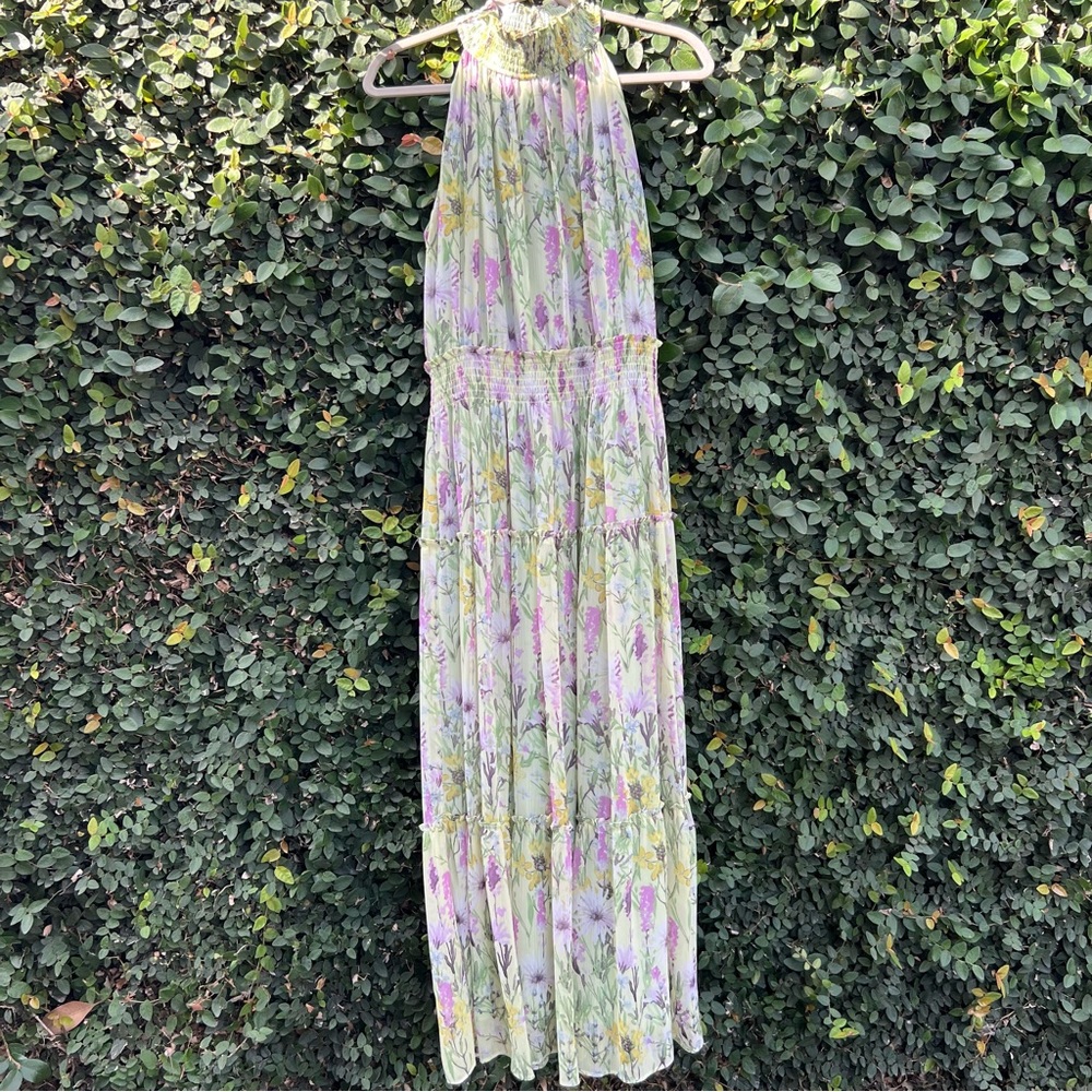 #9 Purple & Green Floral Maxi Easter Dress
